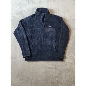 Patagonia Navy Blue Fleece Re-Tool Snap-T Pullover Jacket Size Women’s Medium